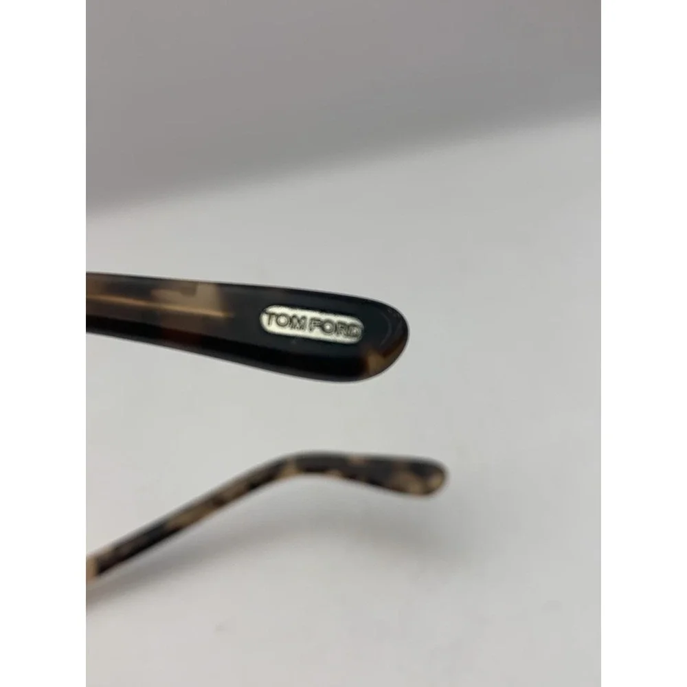 Tom Ford Eyeglasses Beige Tortoise Full Rim Acetate Rectangular Womens Frame Onl